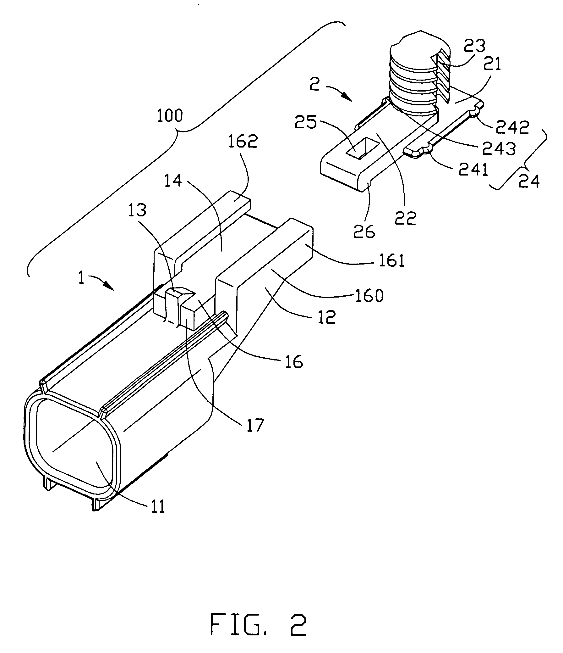 Electrical connector retaining mechanism having slide clip member