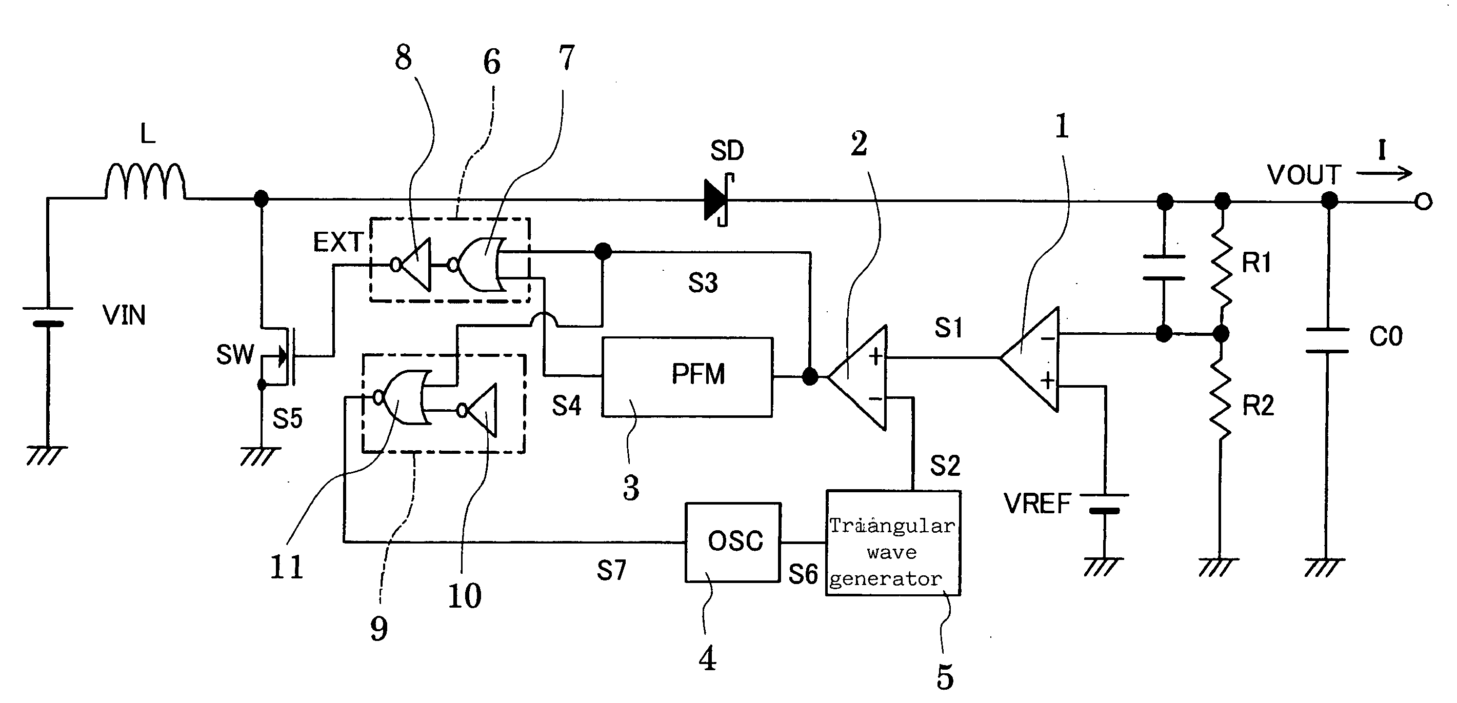 PWM/PFM Control Circuit and Switching Power Supply Circuit