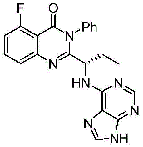 Idelalisib amorphous substance and preparation method thereof