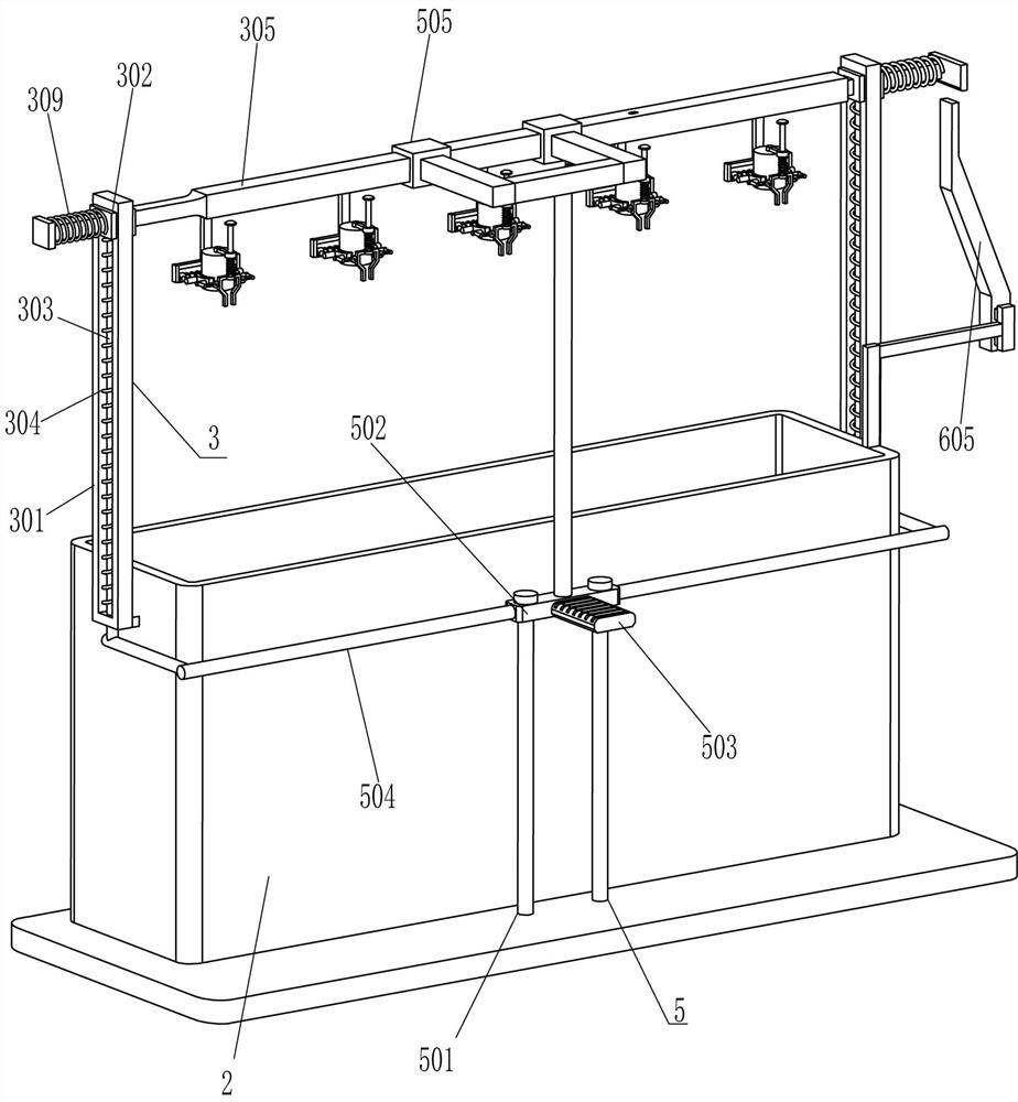 A solid wood water transfer printing and graining device for making furniture