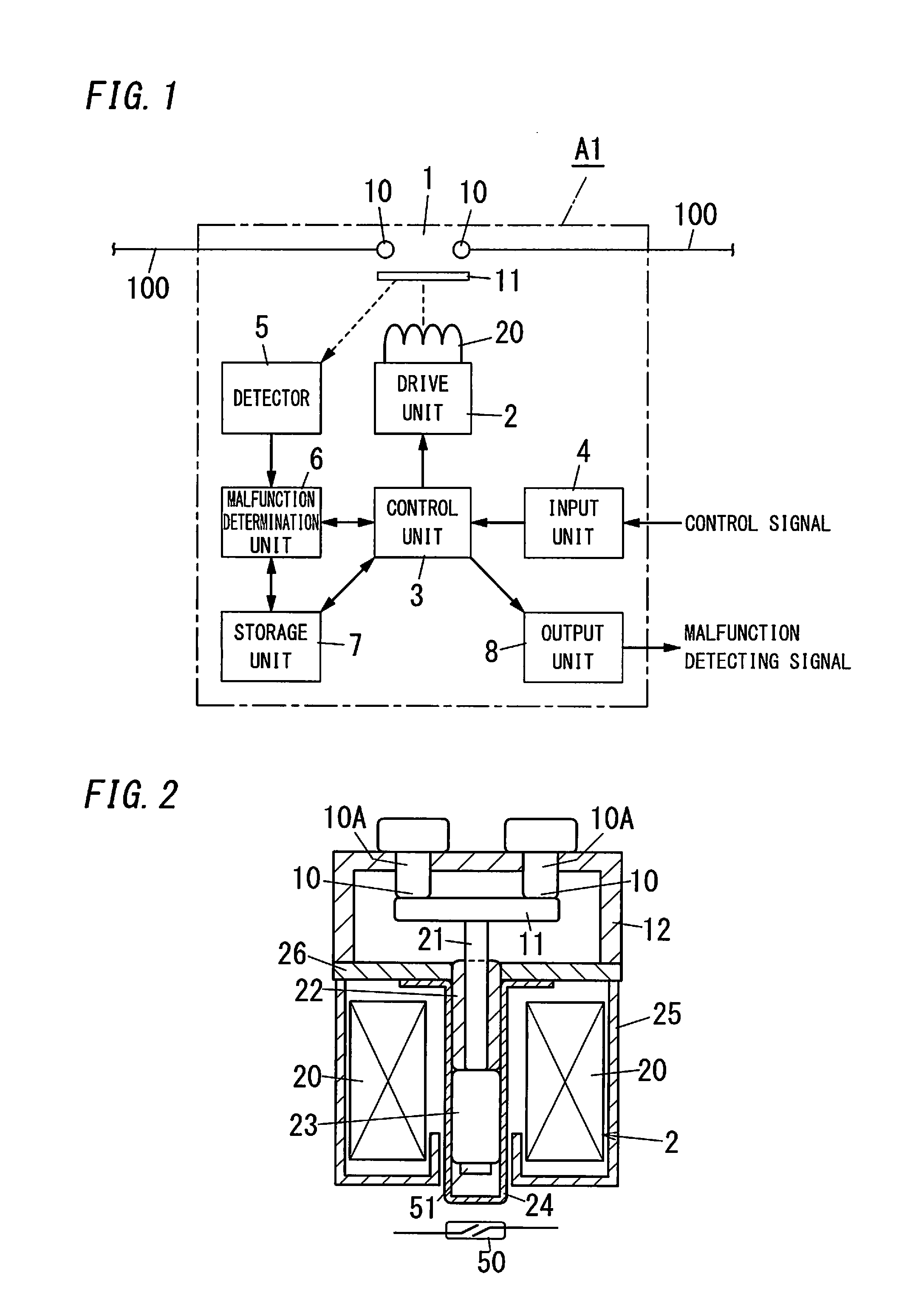 Eletromagnetic opening/closing device