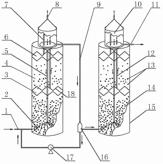 Bi-circulating multistage anaerobic reaction device