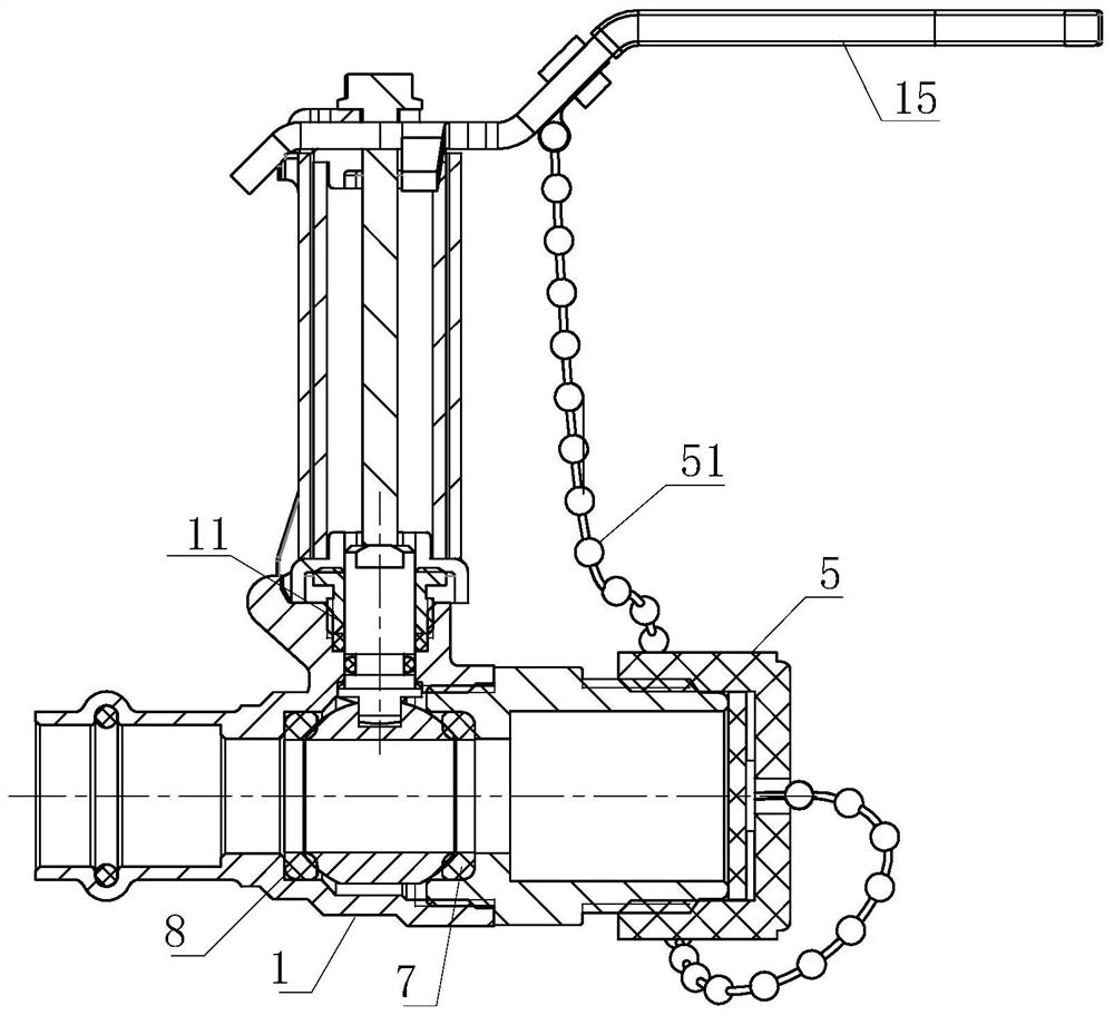 Flow control valve with three-way ball