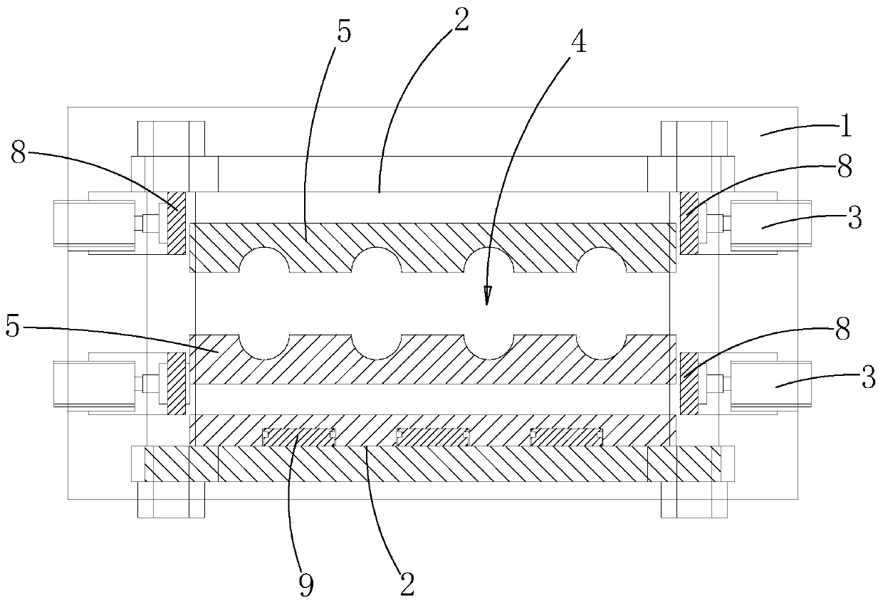 Bottle blowing machine with limiting assembly