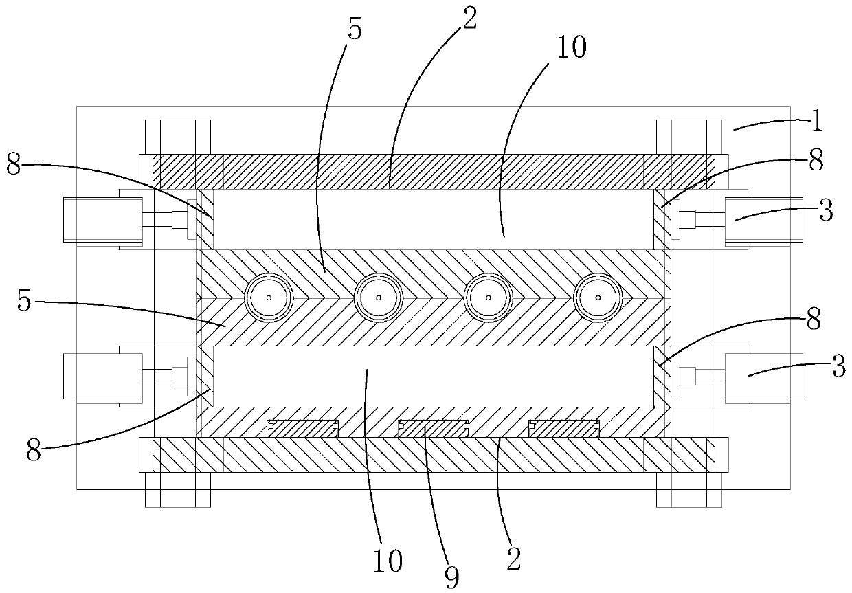 Bottle blowing machine with limiting assembly