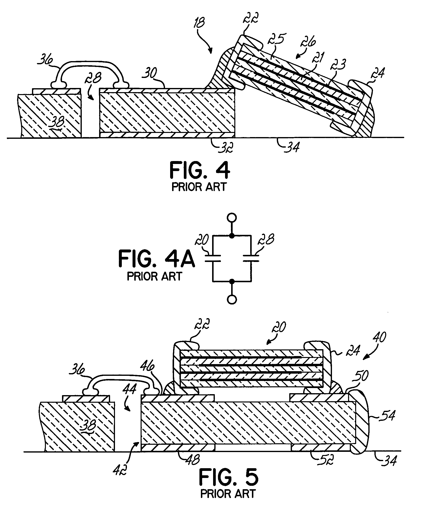 Combined multilayer and single-layer capacitor for wirebonding