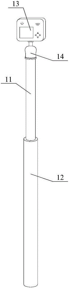Telescopic inspecting auxiliary device
