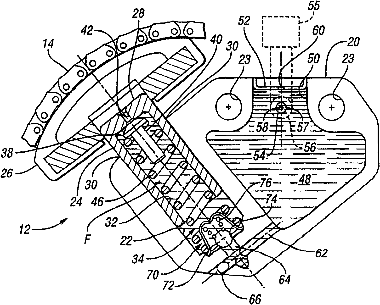 Hydraulic chain tensioner assembly