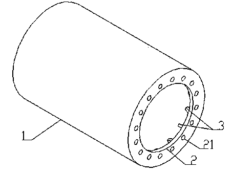 Communication tower body with inner flanges
