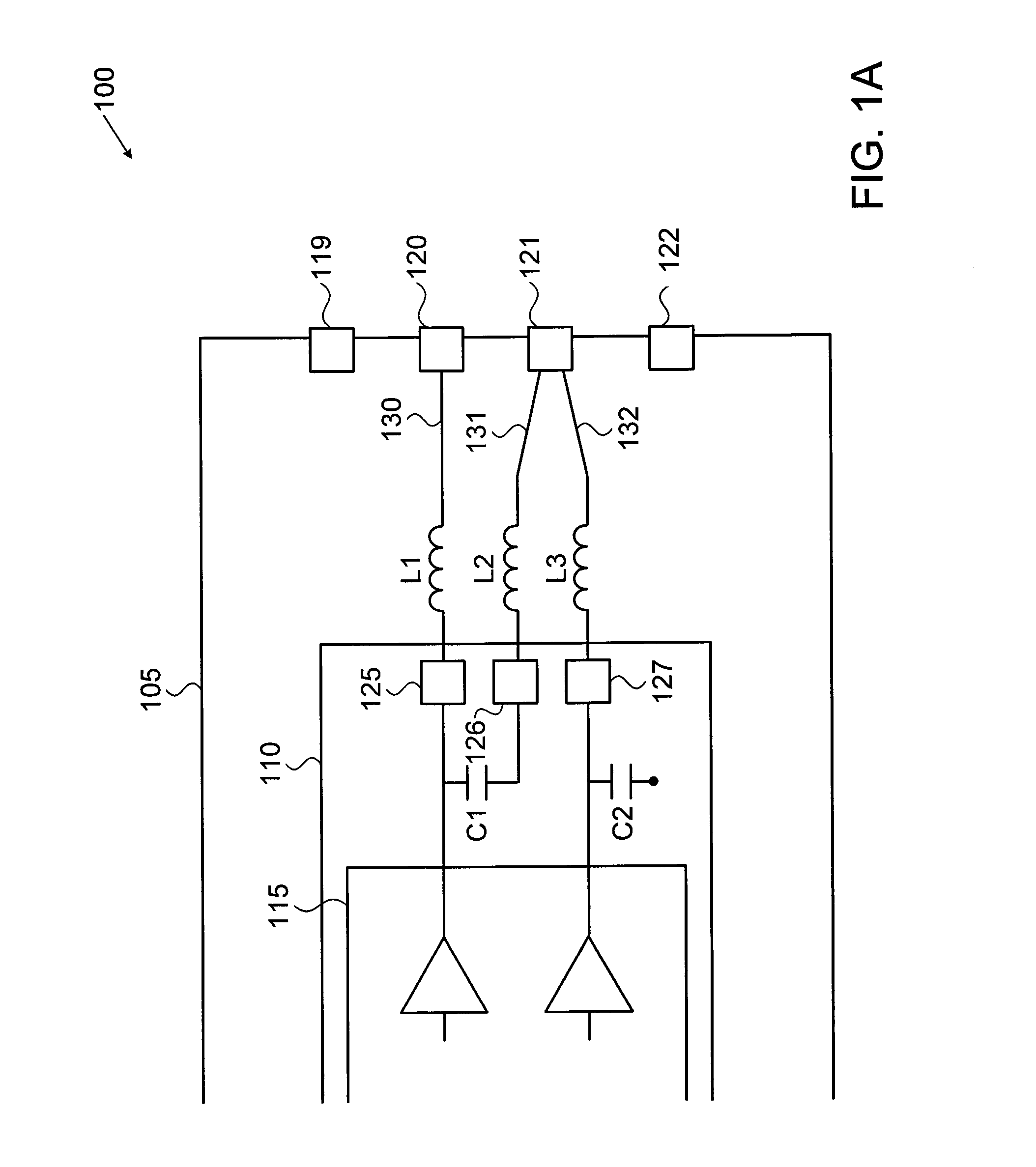 Integrated circuit including a differential power amplifier with a single ended output and an integrated balun
