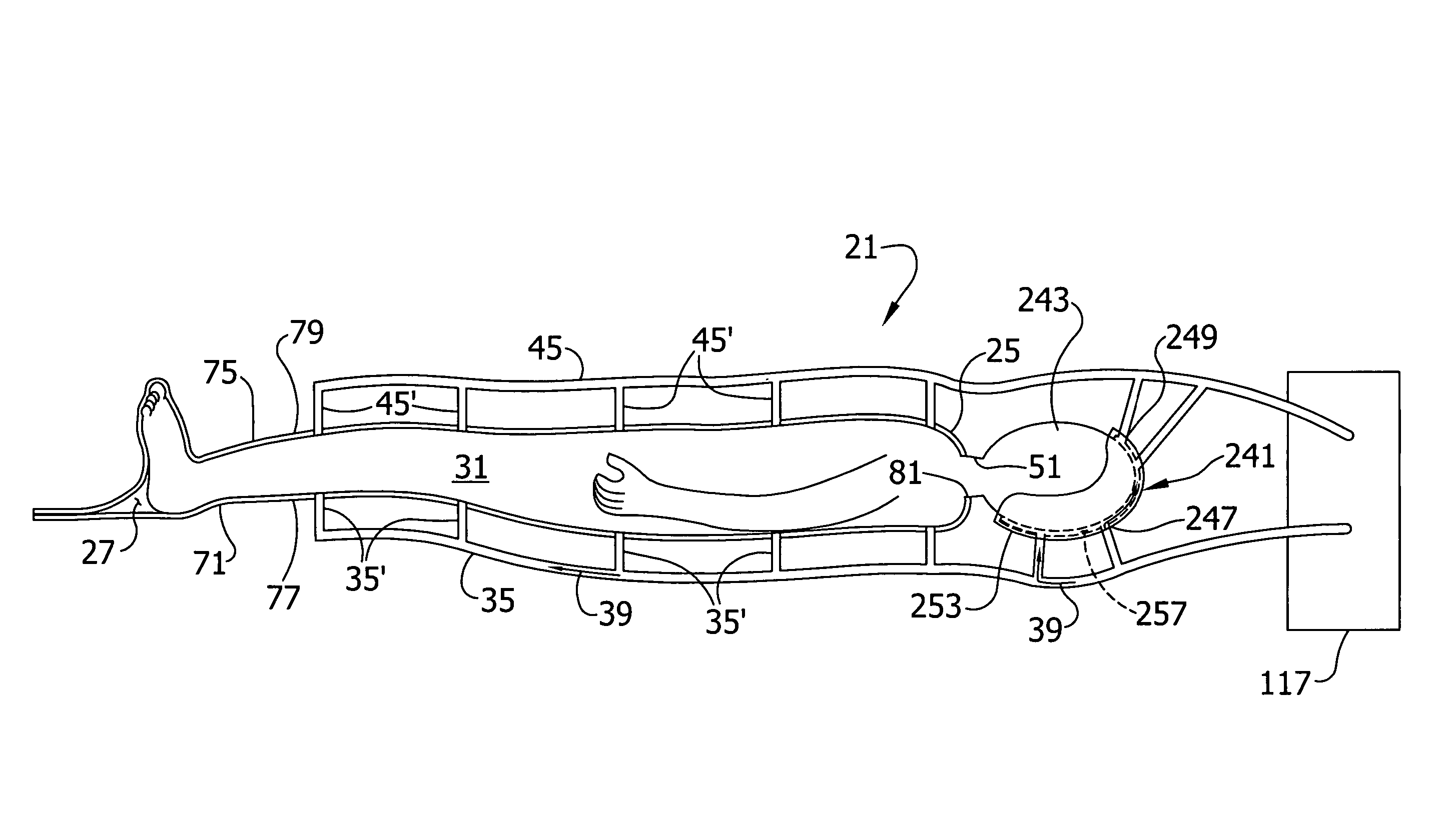 Apparatus for altering the body temperature of a patient