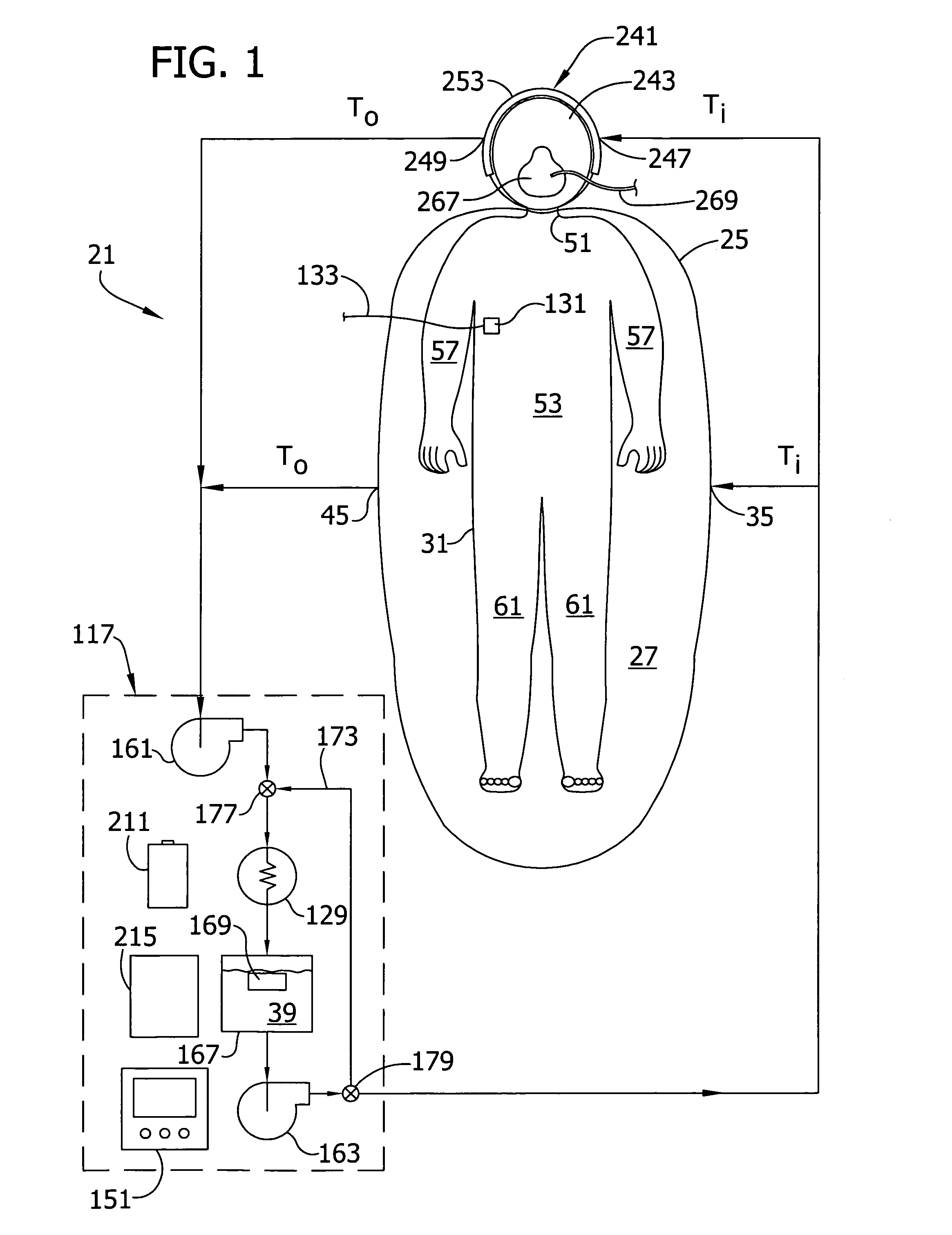 Apparatus for altering the body temperature of a patient