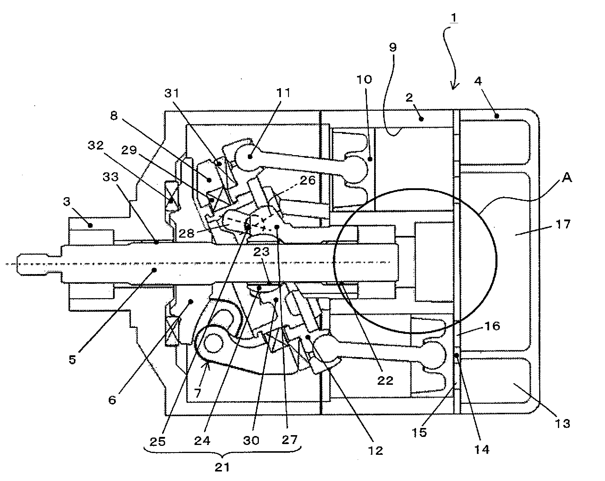 Wobble Plate Type Variable Displacement Compressor