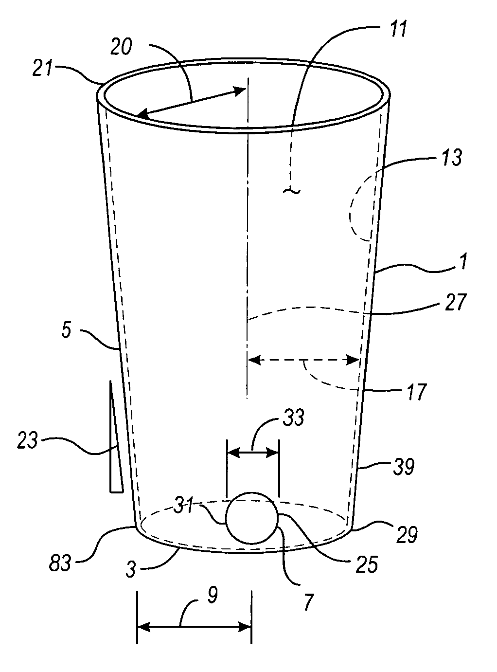 Magnetically Stowable drinking cup