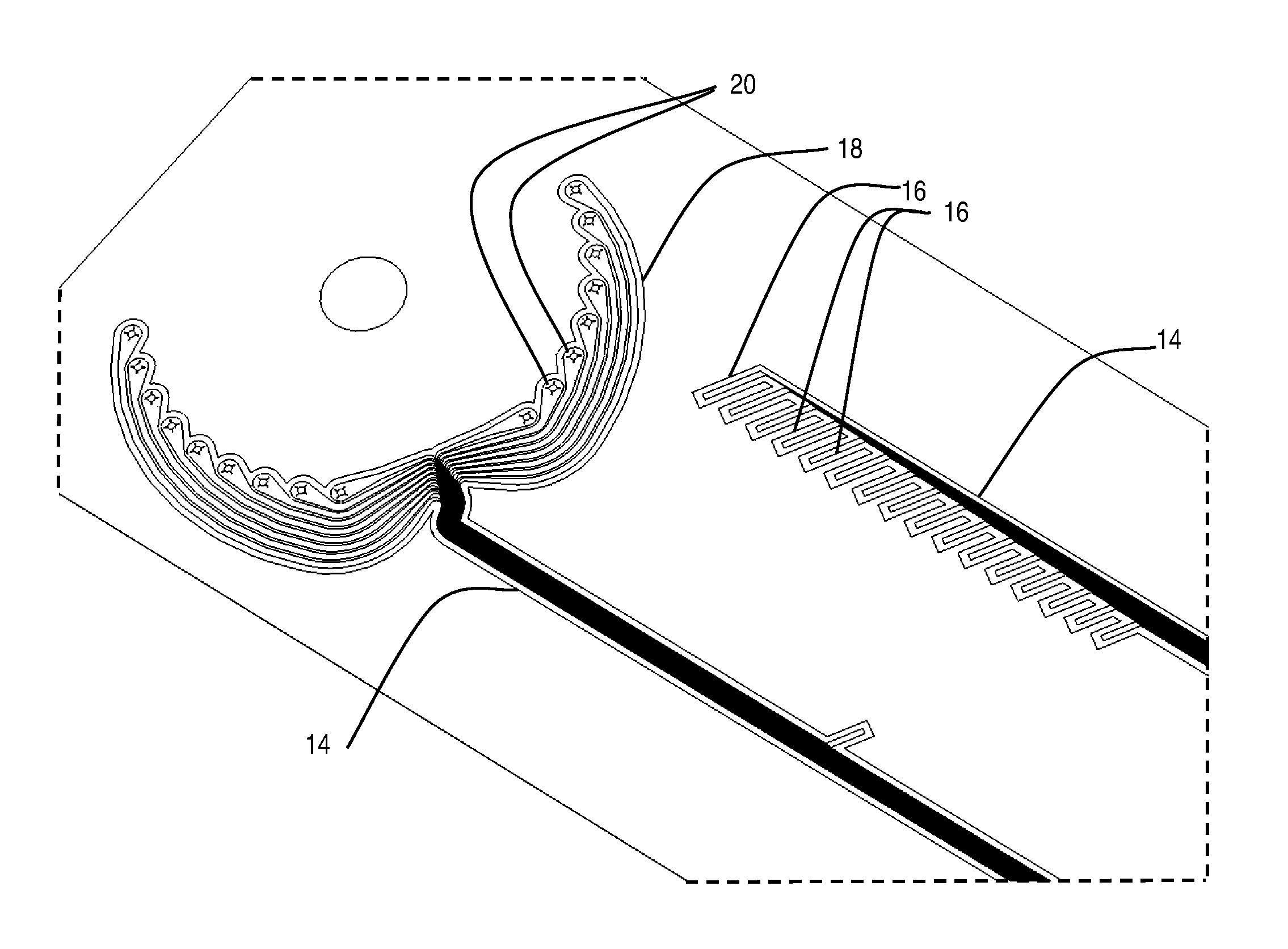 Process for manufacturing a microcircuit cochlear electrode array