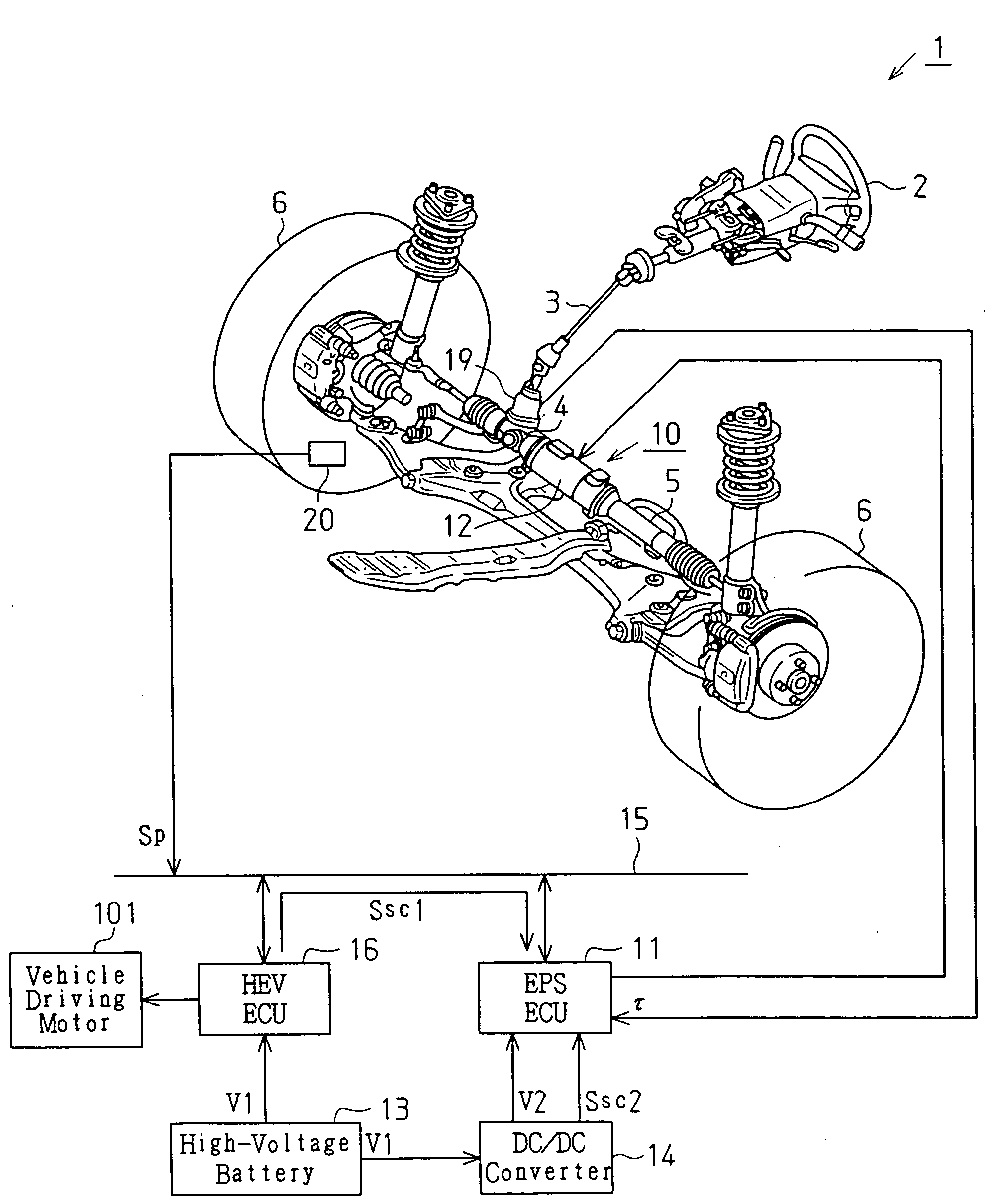 Electric power steering apparatus and electricity supply system