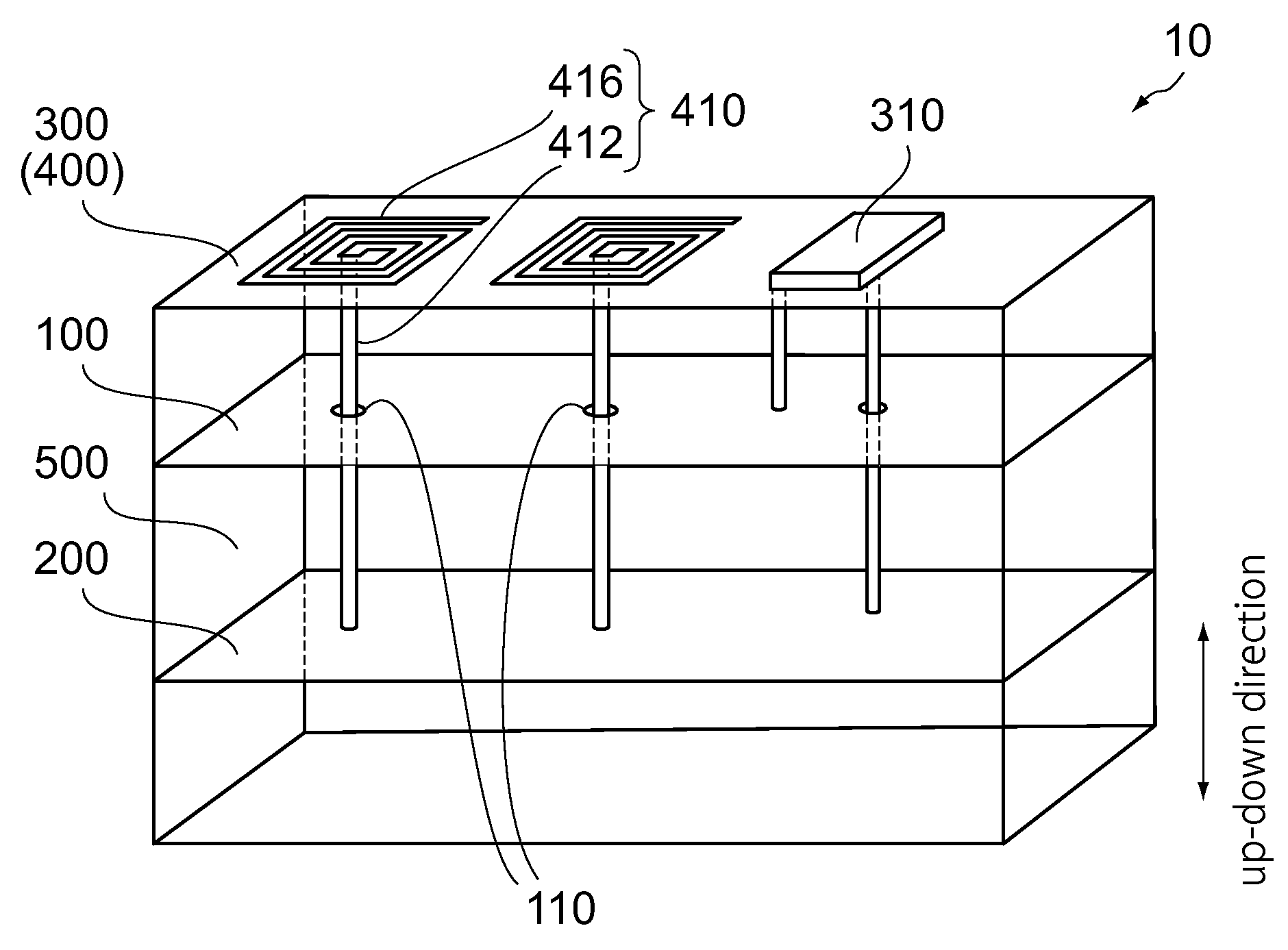 Resonator, multilayer board and electronic device