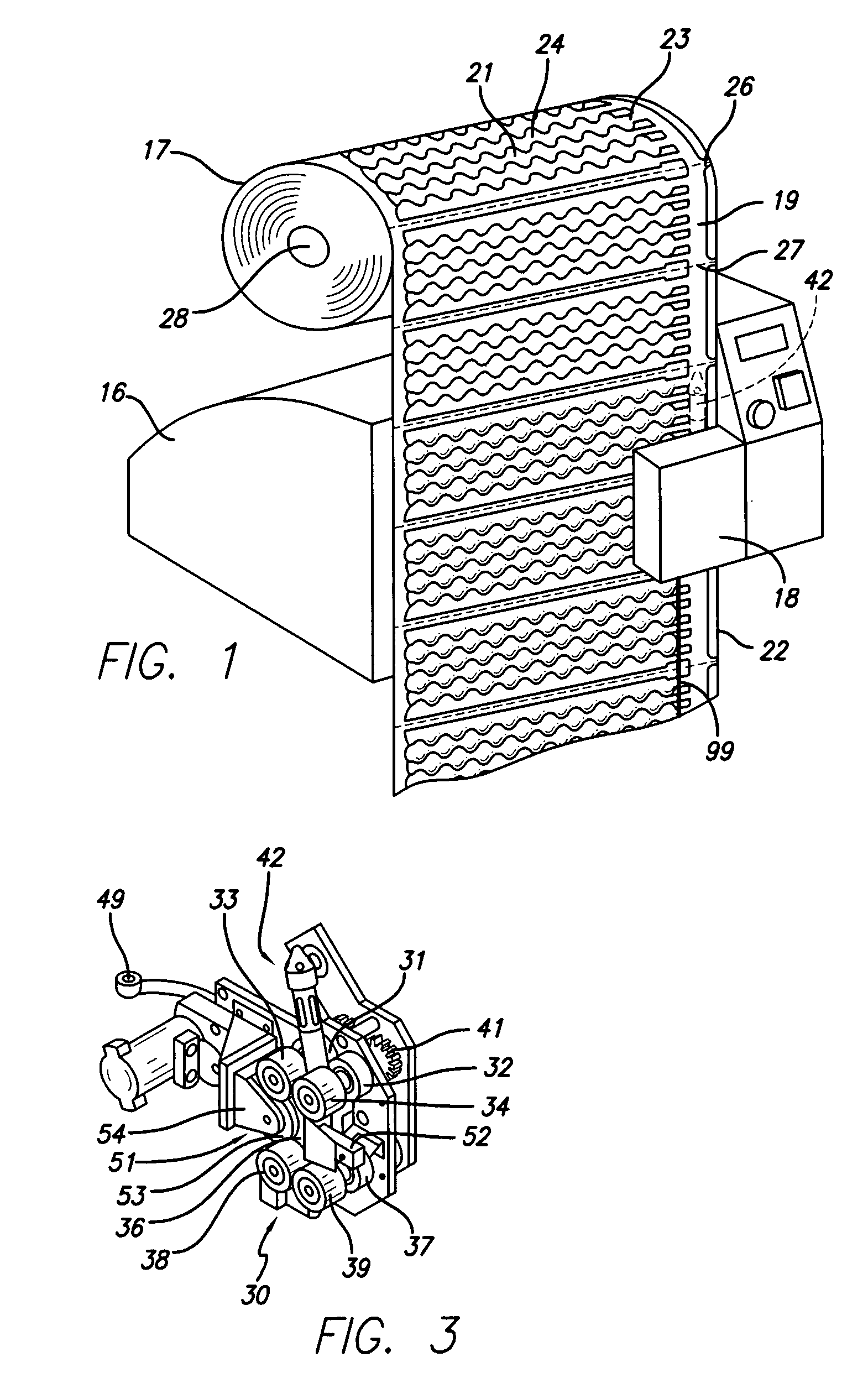 Machine for inflating and sealing air-filled cushioning materials