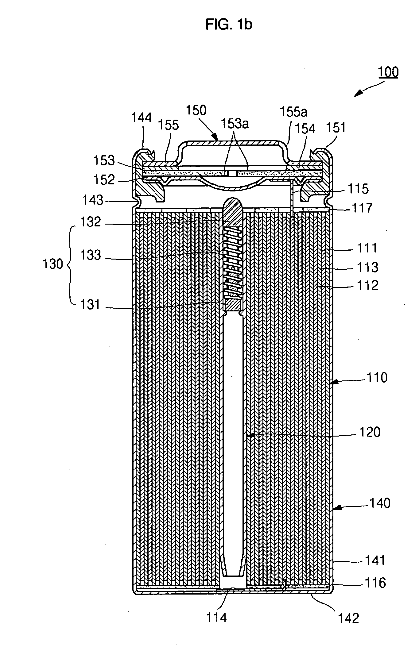 Cylindrical lithium ion secondary battery having functional center pin