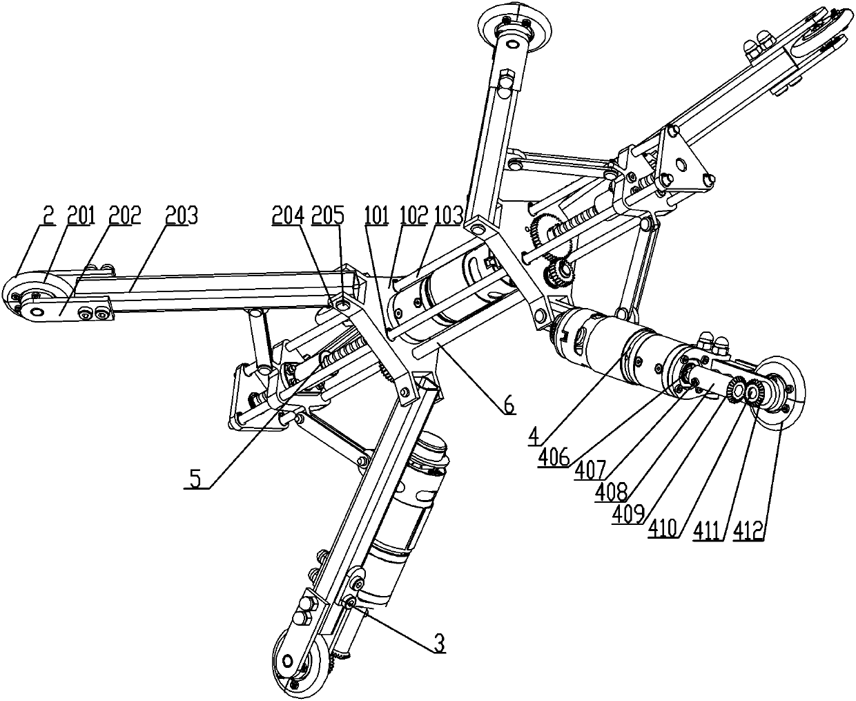 Traveling device for detecting internal quality of concrete pipeline and operation method