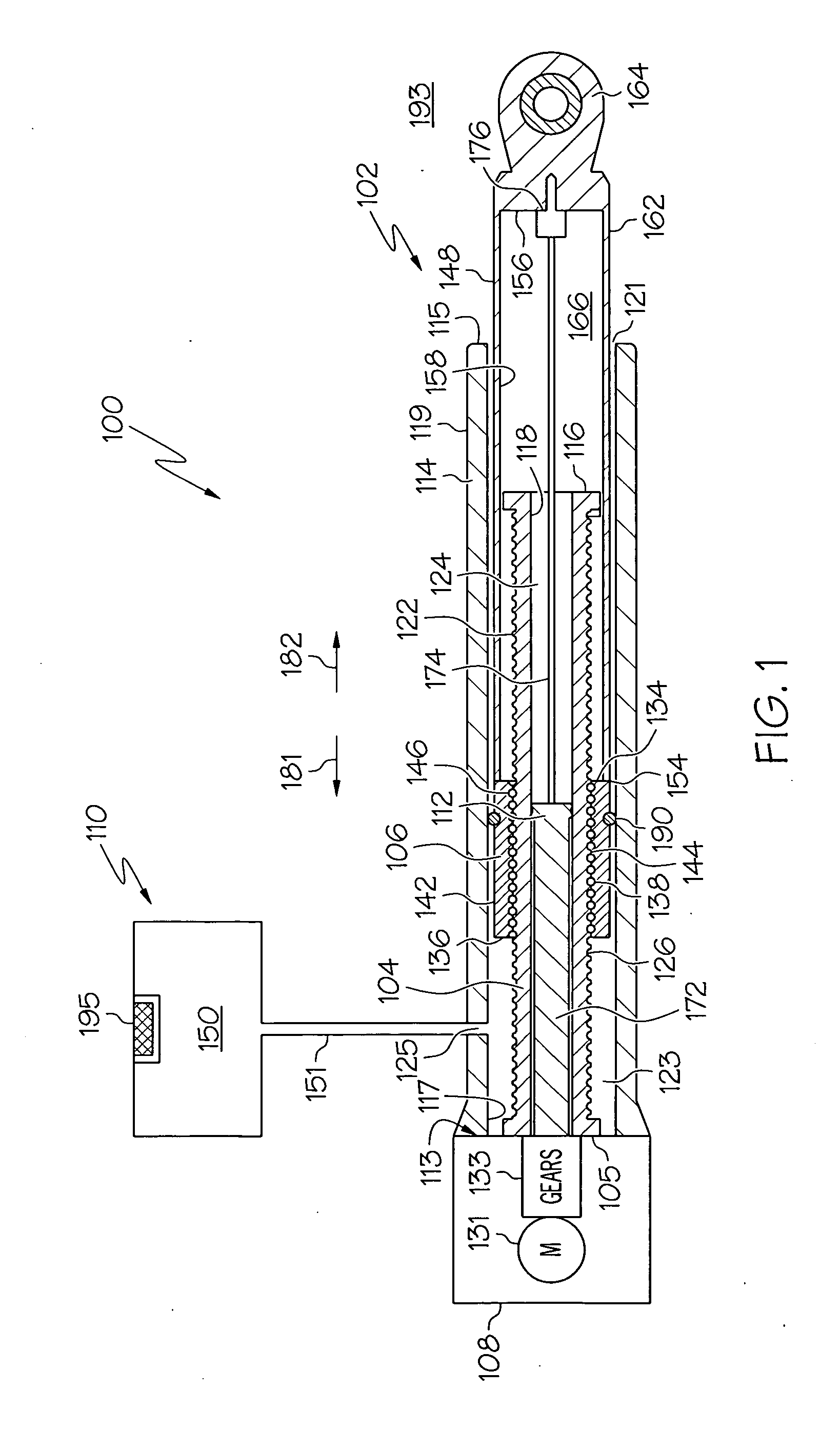 Electromechanical linear actuator including an environmental control and air management system
