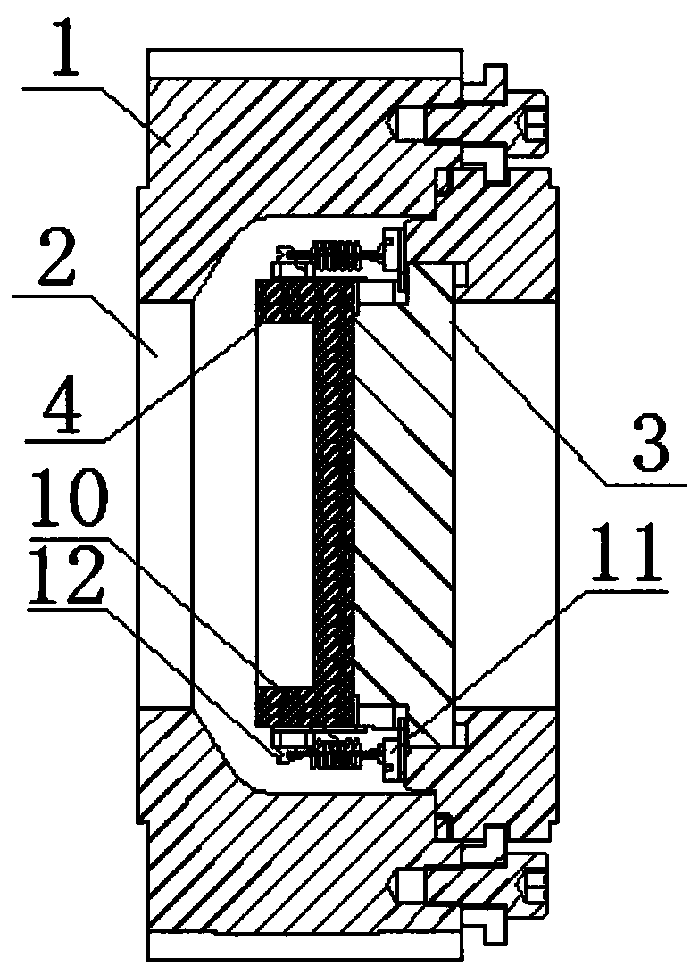 Sliding plate valve structure