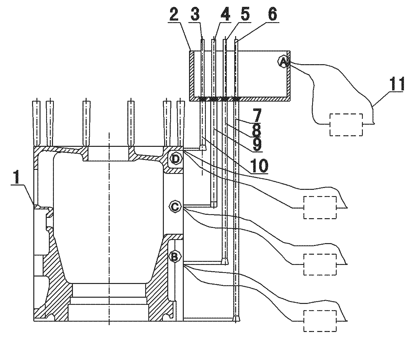 Pouring method and device of ultra-large complicated casting