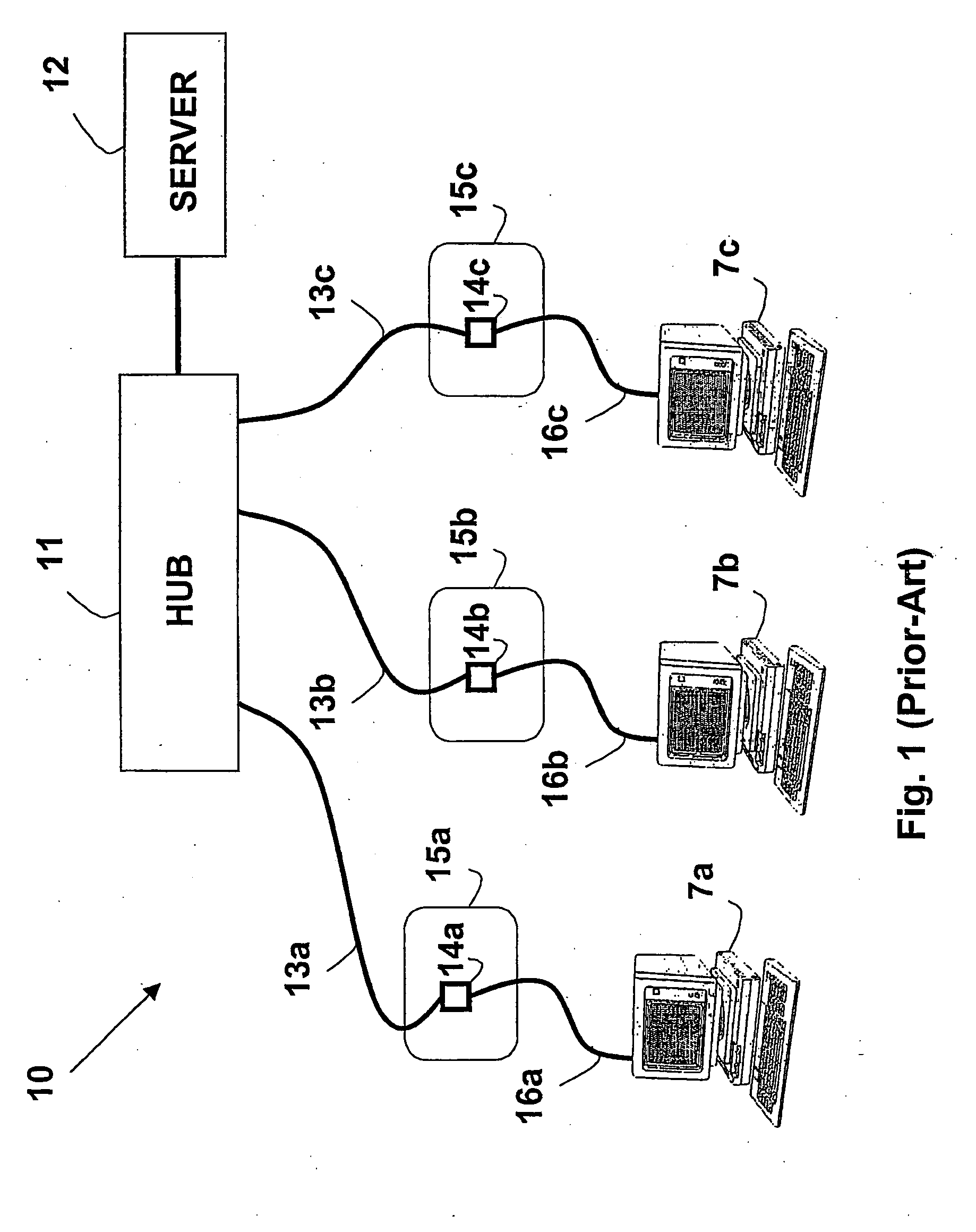 Outlet with analog signal adapter, a method for use thereof and a network using said outlet