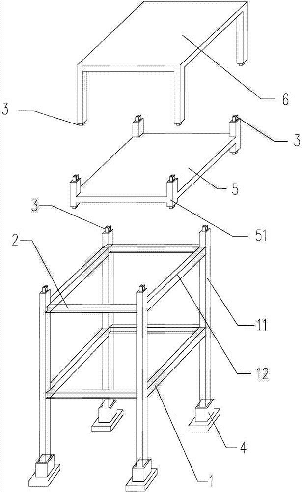 Prefabricated concrete frame structure and construction method