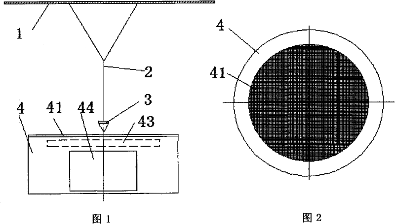 Observation device of simple pendulum movement and record method of simple pendulum movement track