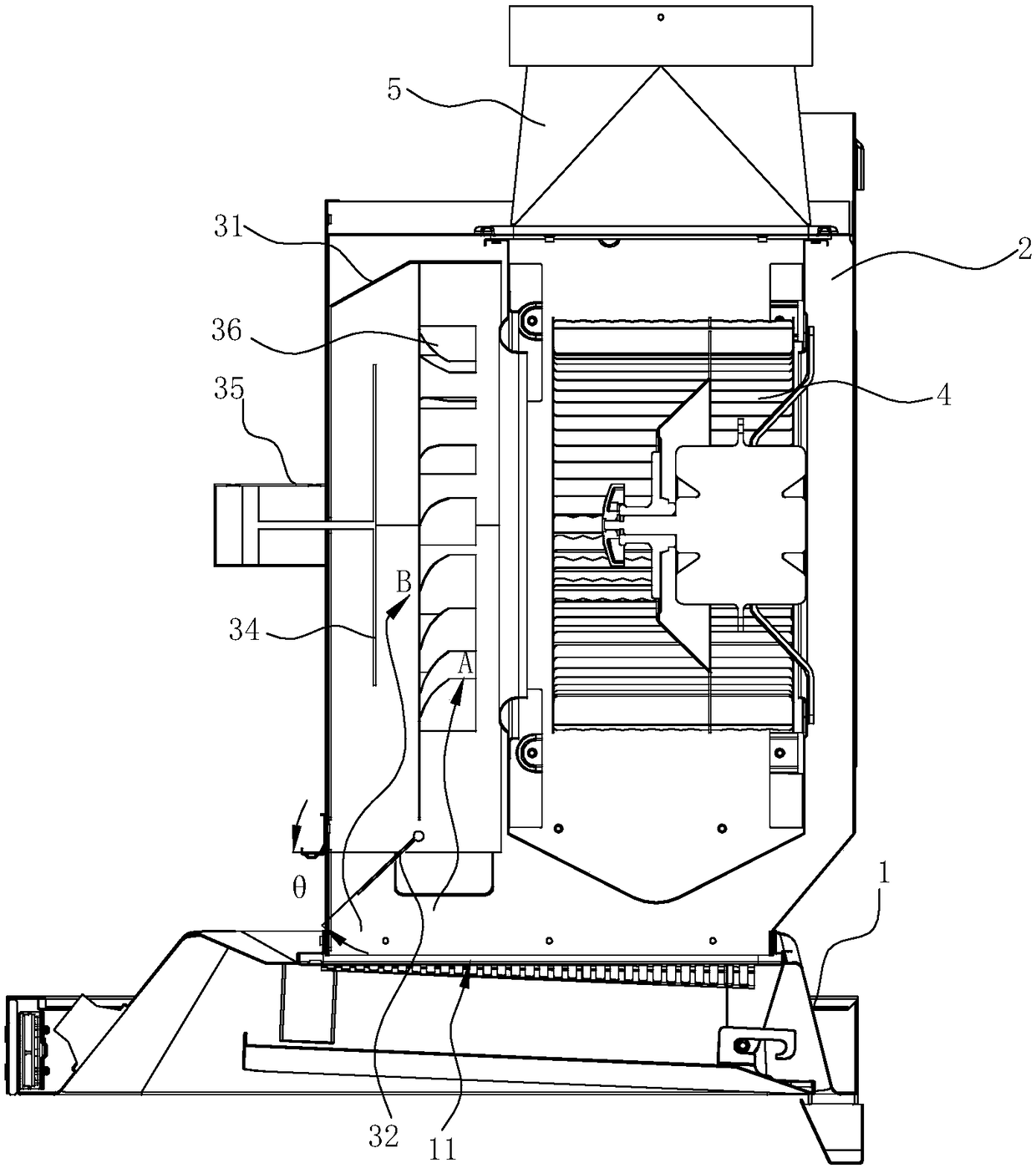 A range hood performance adjustment device and a range hood using the device