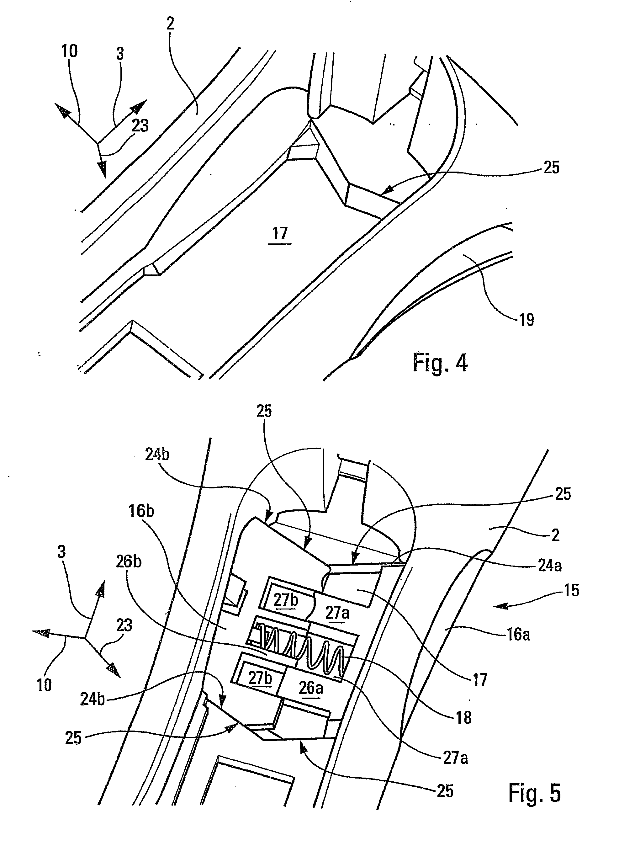 Detachable grip device comprising means for opening jaw-forming elements