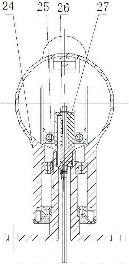 Outgoing cable twisting-off prevention device of miniature horizontal shaft wind generating set