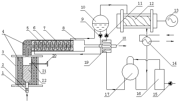 Pulsation porous medium combustion power generation system