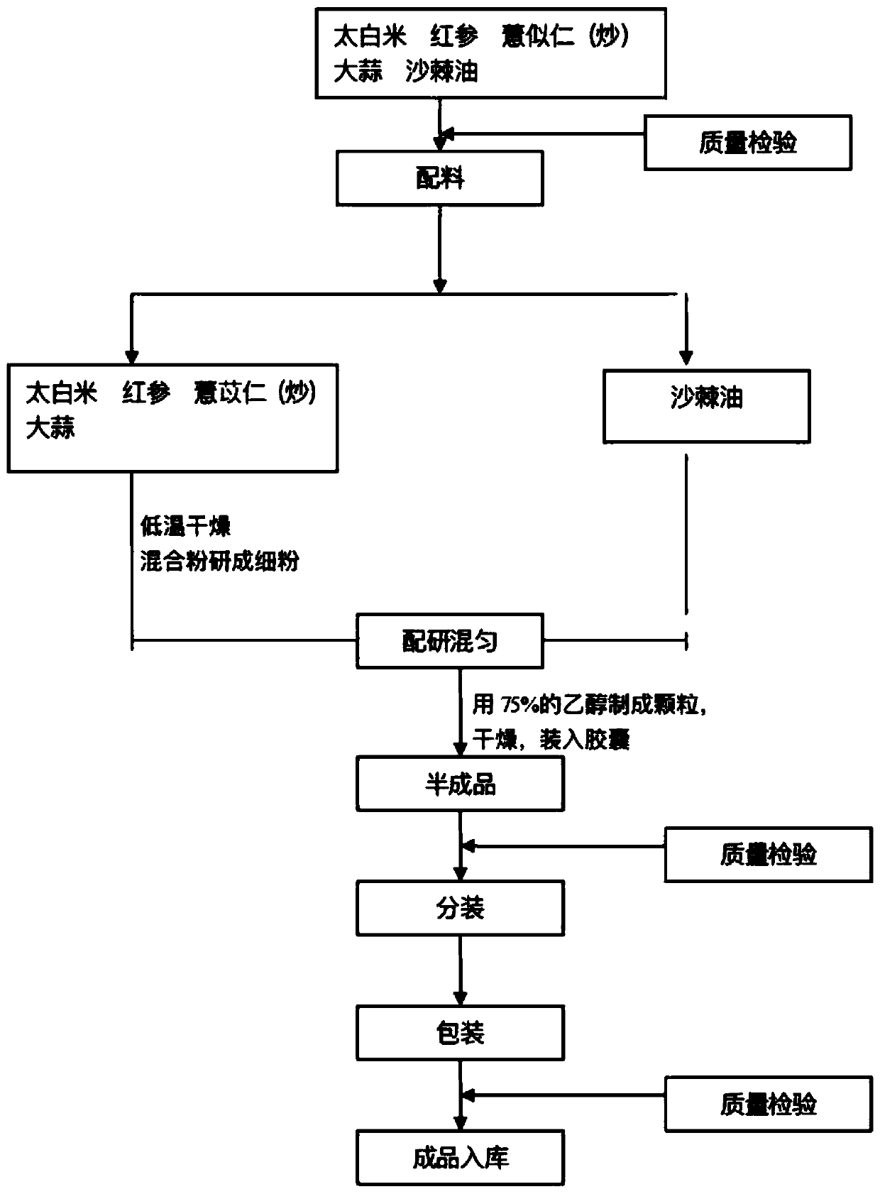 Traditional Chinese medicine composition for treating chronic atrophic gastritis and preparation method of capsule of composition