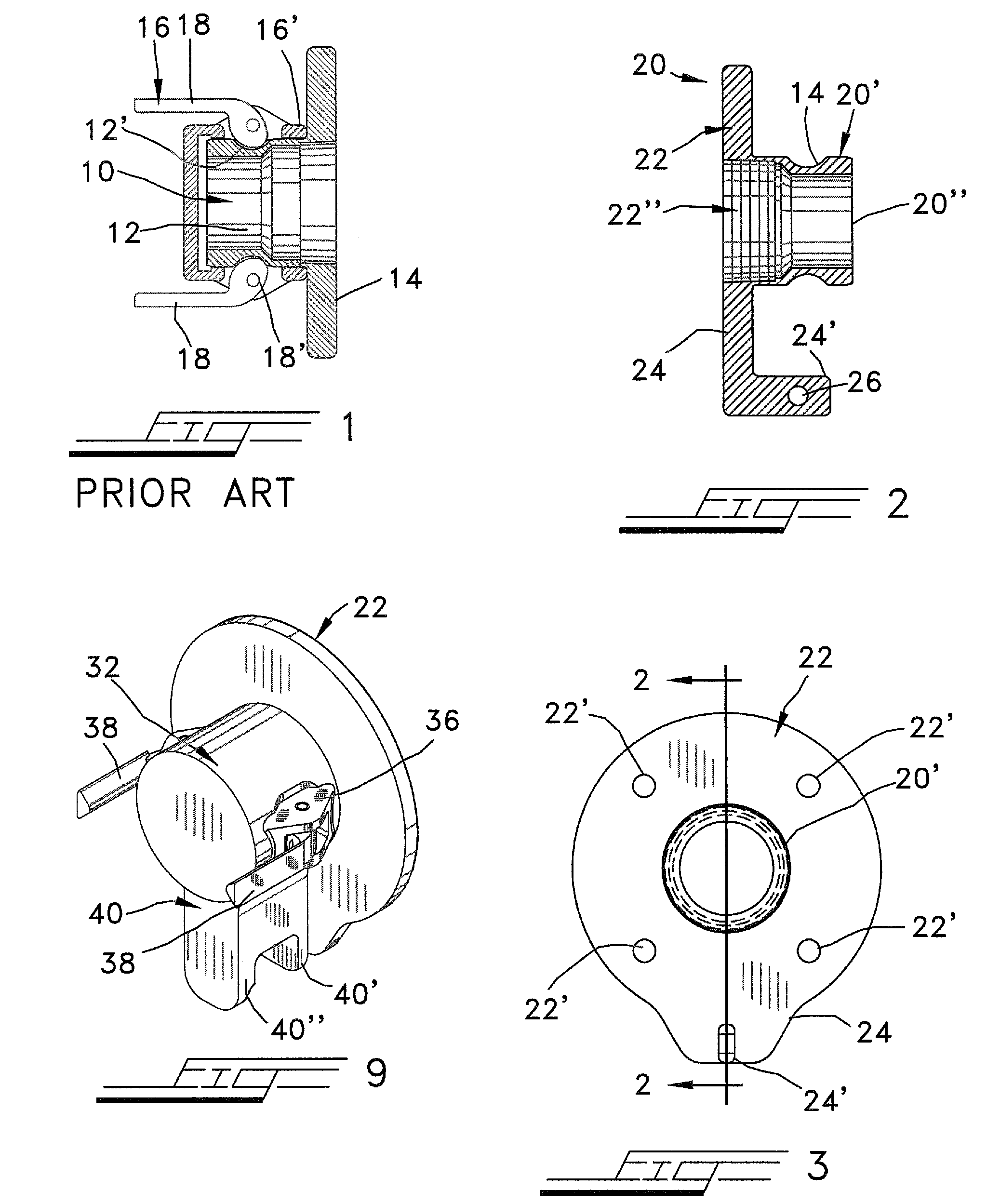 Security closure for cam and groove hose coupling