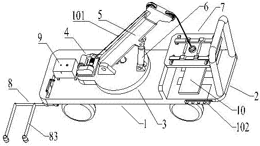 Trench cover plate lifting device