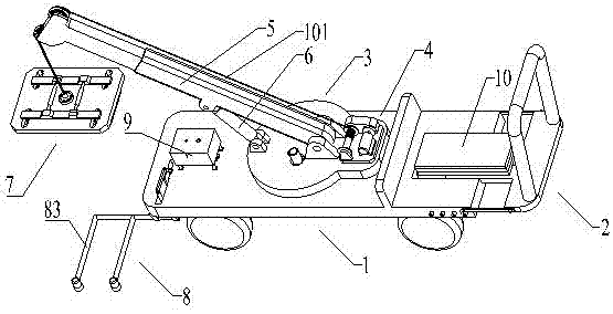 Trench cover plate lifting device