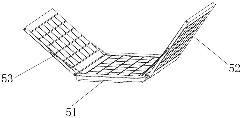 Photovoltaic street lamp with foldable solar panel and implementation method thereof