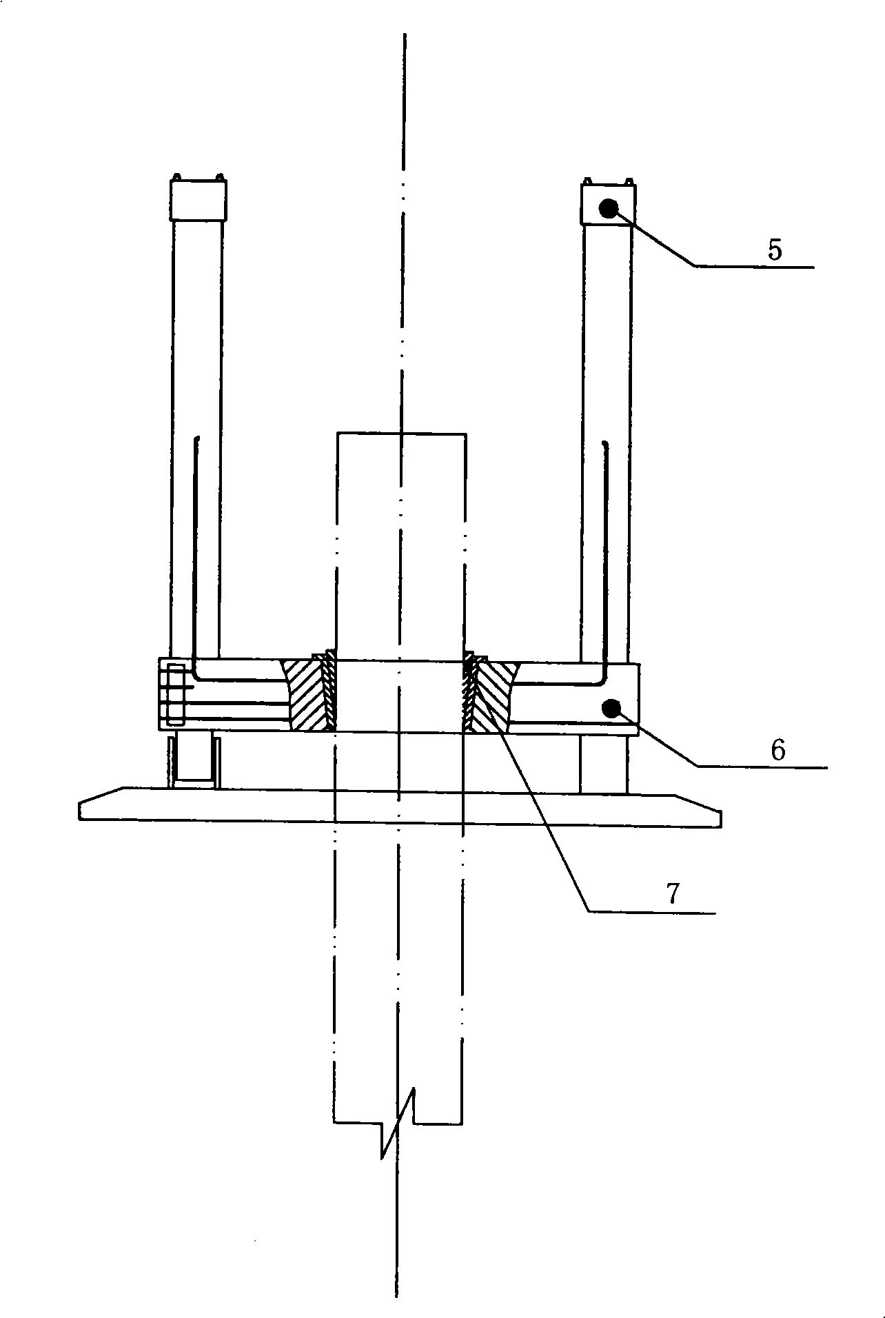 Hydraulic pipe drawing device