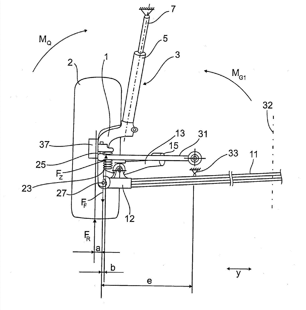 Wheel suspension for a vehicle