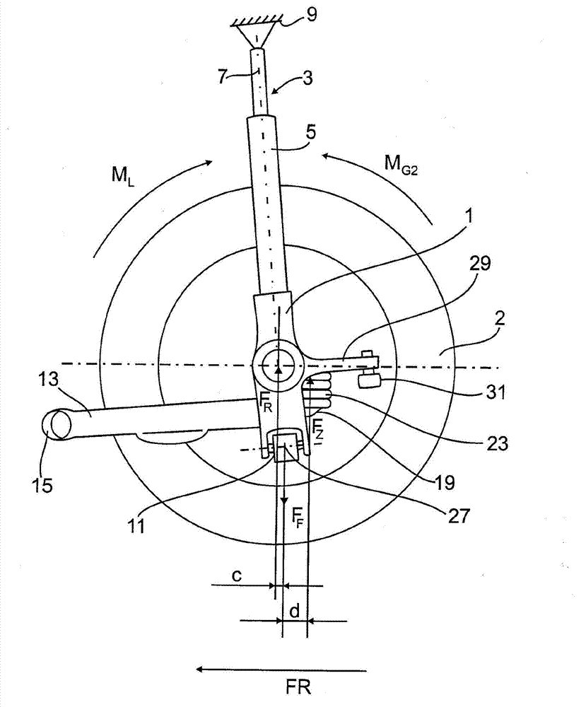 Wheel suspension for a vehicle