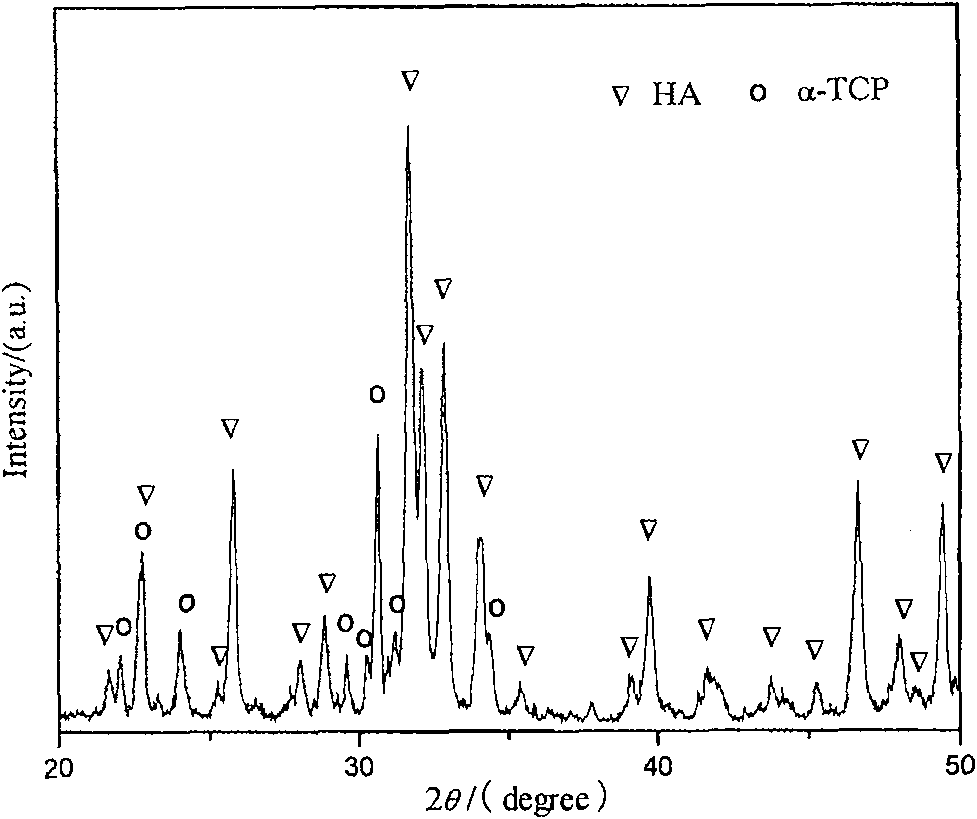 Method for preparing calcium phosphate composite powder