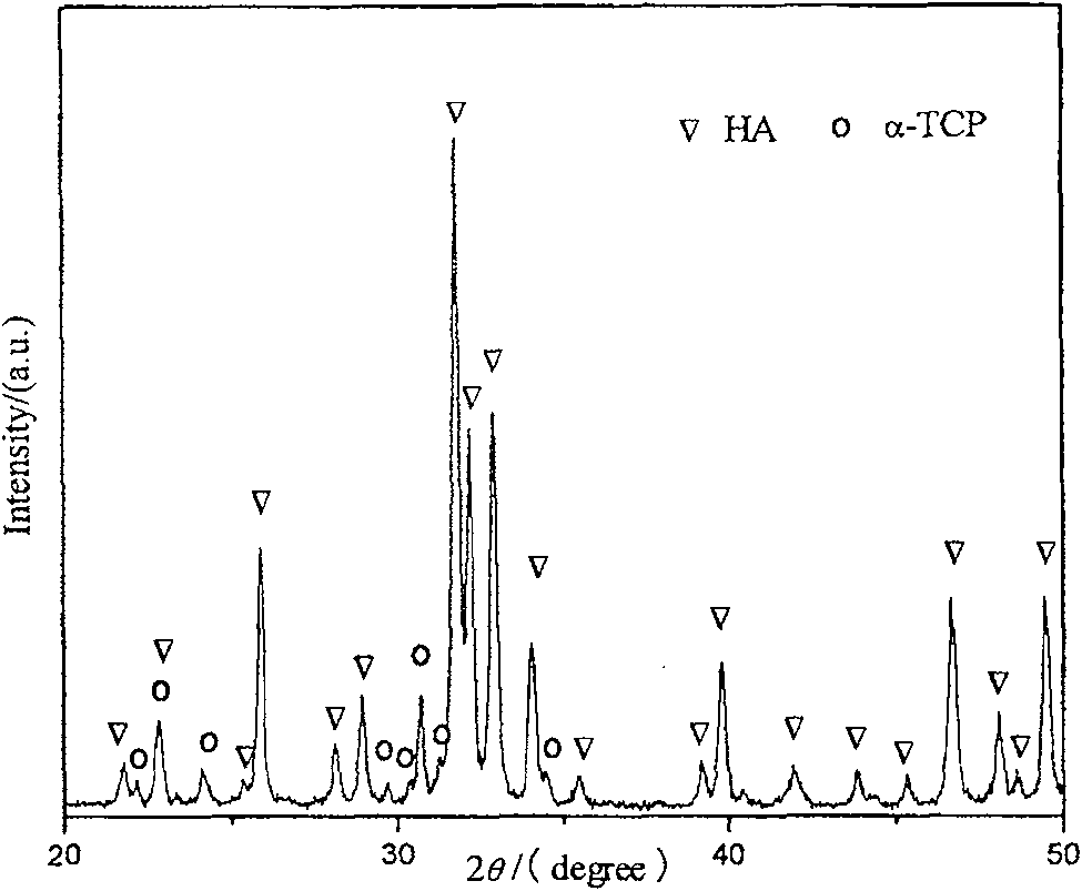 Method for preparing calcium phosphate composite powder