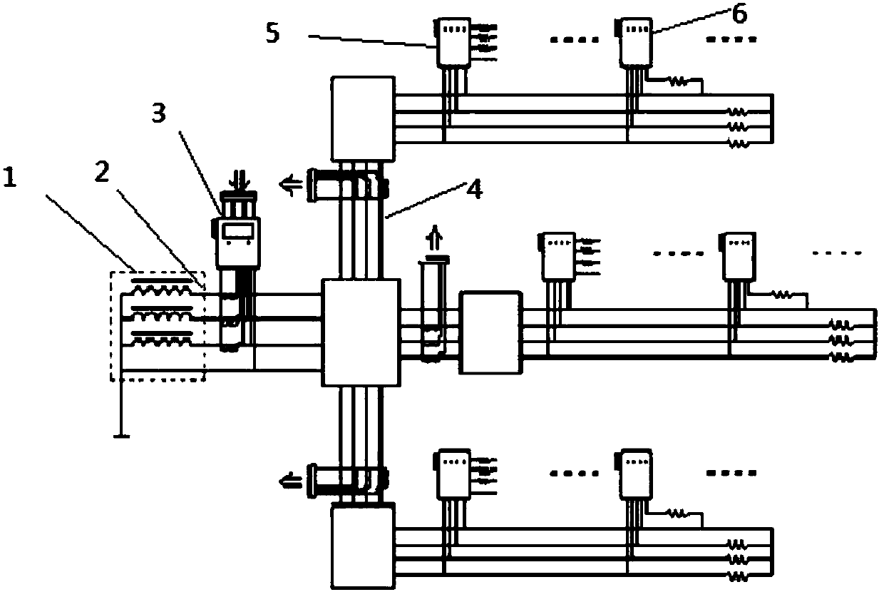 Regulating system for controlling three-phase imbalance in electrical transformer district