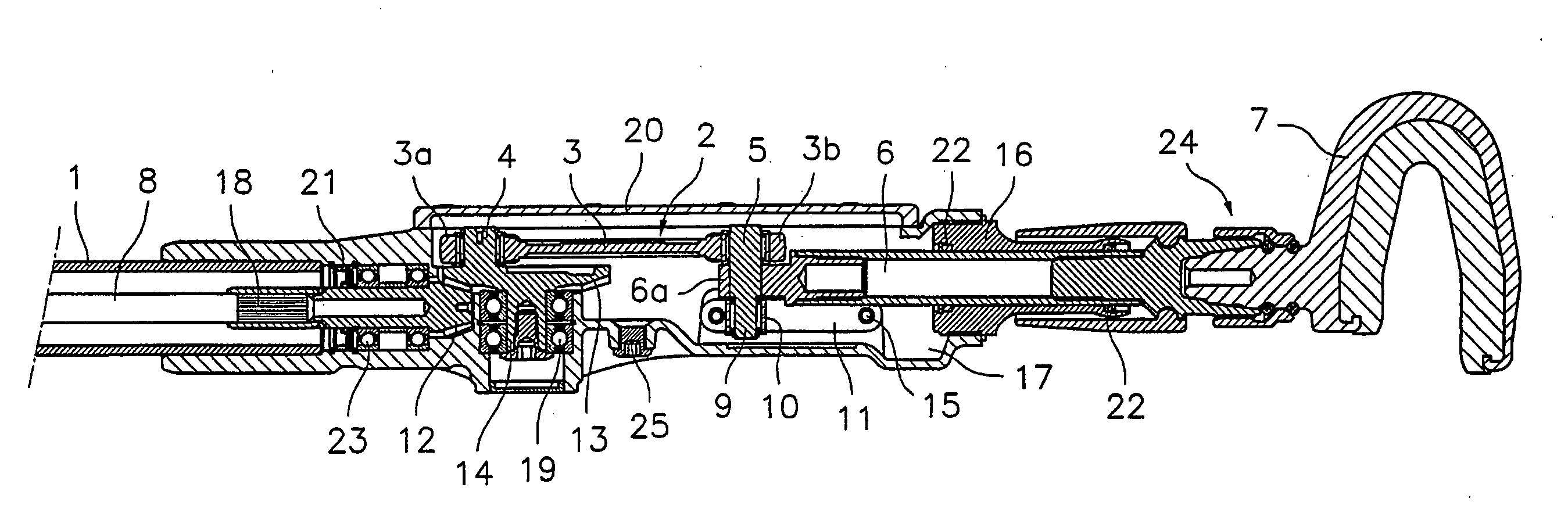 Torque-limiting device in a mechanism used to transform a rotational movement into a reciprocating linear movement or vice versa