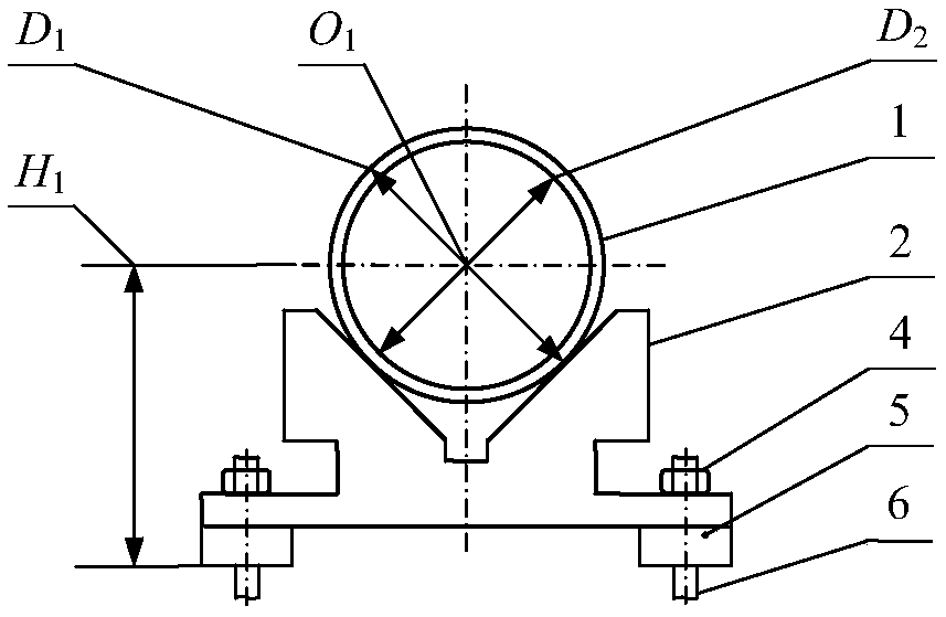 Coaxial butt-joint tool of two sections of high-precision steel tubes in long-short ratio of being greater than 9