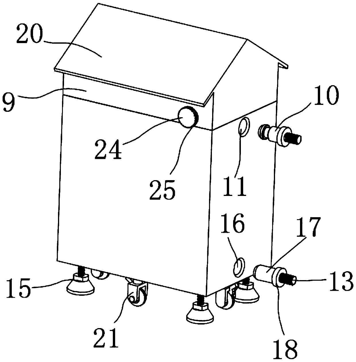 Combined type communication cabinet convenient to assemble