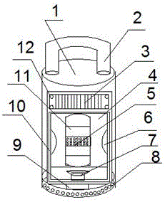 Secondhand smoke purifying device