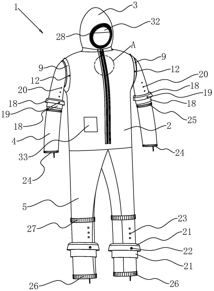 Protective garment convenient to assemble